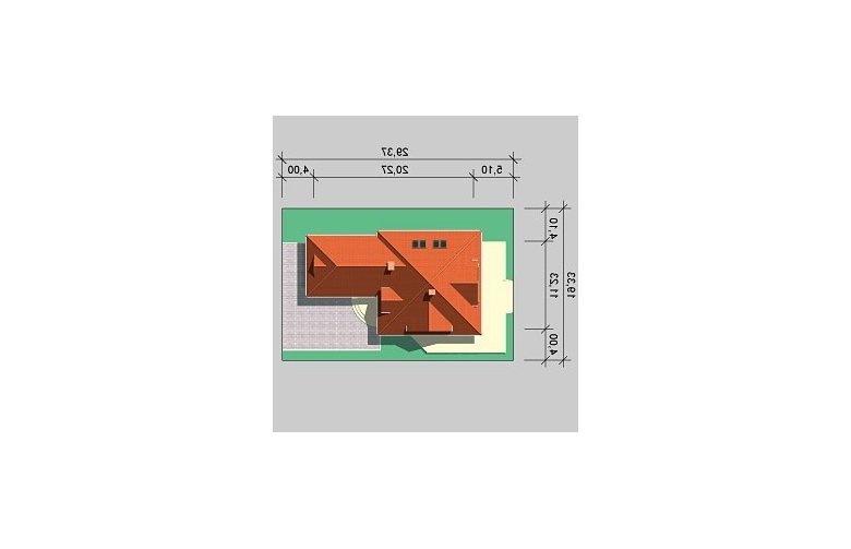 Projekt domu jednorodzinnego LK&478 - Usytuowanie - wersja lustrzana