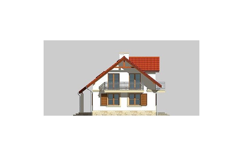 Projekt domu jednorodzinnego LK&479 - elewacja 3