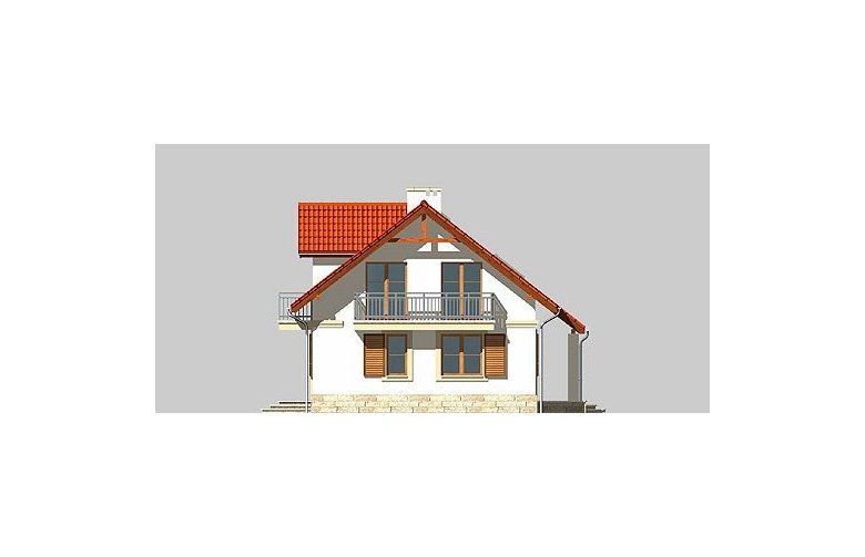 Projekt domu jednorodzinnego LK&479 - elewacja 4