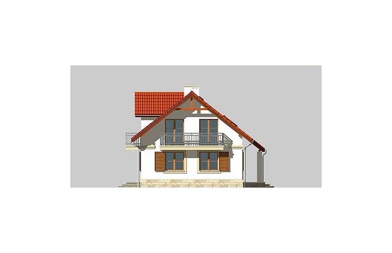 Projekt domu jednorodzinnego LK&479 - elewacja 3