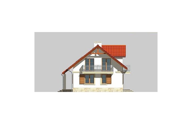 Projekt domu jednorodzinnego LK&479 - elewacja 4