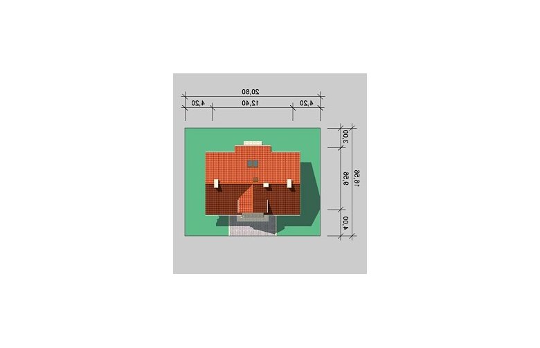 Projekt domu jednorodzinnego LK&479 - Usytuowanie - wersja lustrzana