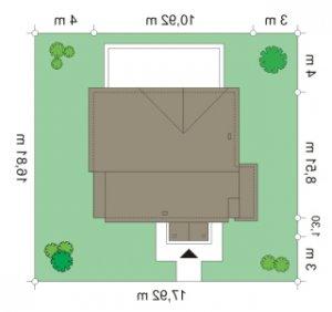 Usytuowanie budynku Prowansalski (413) w wersji lustrzanej