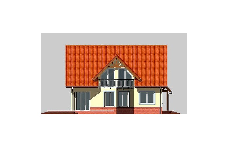 Projekt domu jednorodzinnego LK&480 - elewacja 4