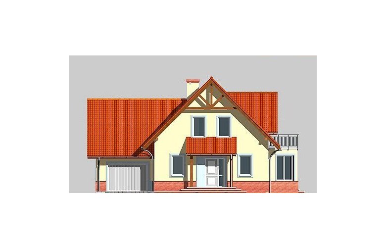 Projekt domu jednorodzinnego LK&480 - elewacja 1