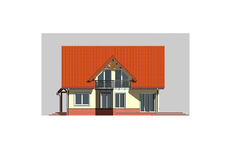 Projekt domu jednorodzinnego LK&480 - elewacja 4