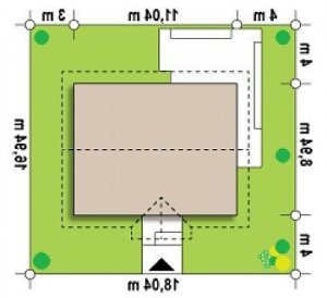 Usytuowanie budynku Z308 w wersji lustrzanej