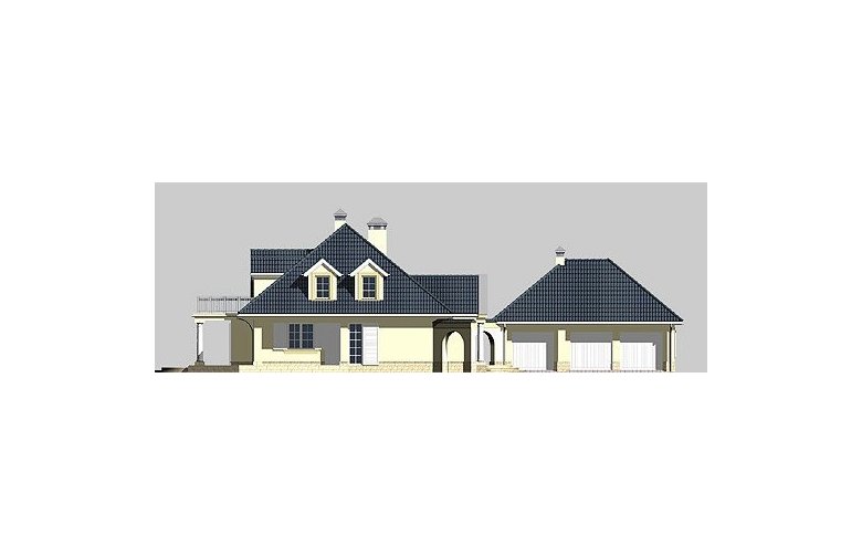 Projekt domu piętrowego LK&481 - elewacja 3