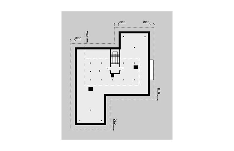 Projekt domu dwurodzinnego LK&483 - strych
