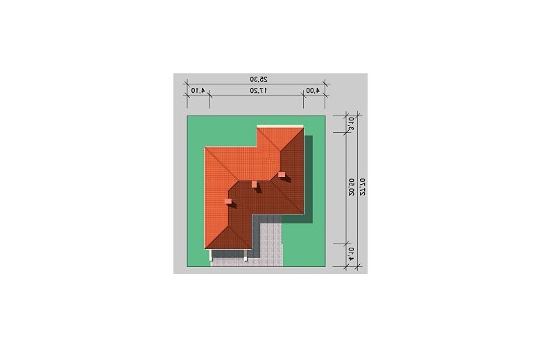 Projekt domu dwurodzinnego LK&483 - Usytuowanie - wersja lustrzana