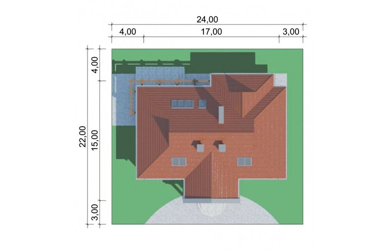 Projekt domu piętrowego LK&485 - Usytuowanie