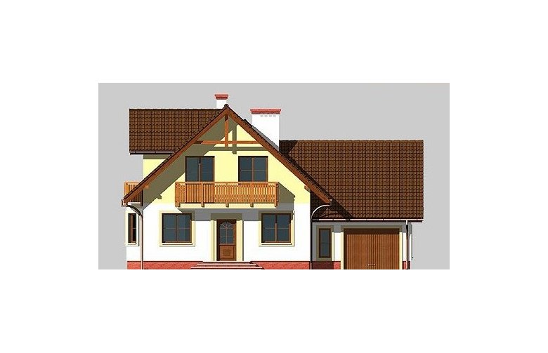 Projekt domu jednorodzinnego LK&488 - elewacja 1