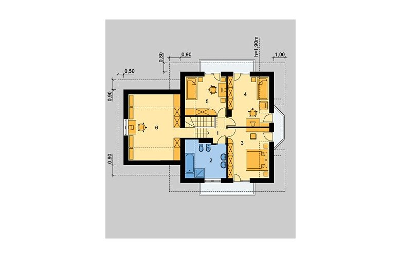 Projekt domu jednorodzinnego LK&488 - poddasze