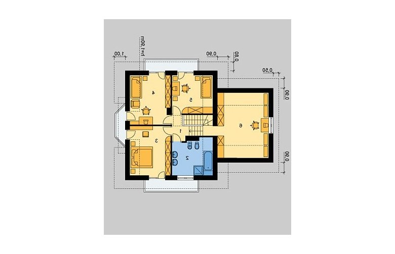 Projekt domu jednorodzinnego LK&488 - poddasze