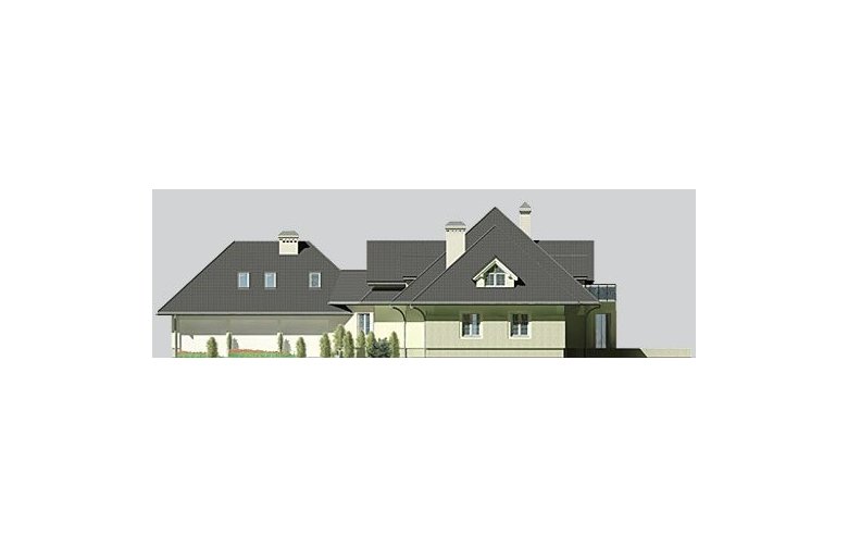 Projekt domu jednorodzinnego LK&491 - elewacja 4