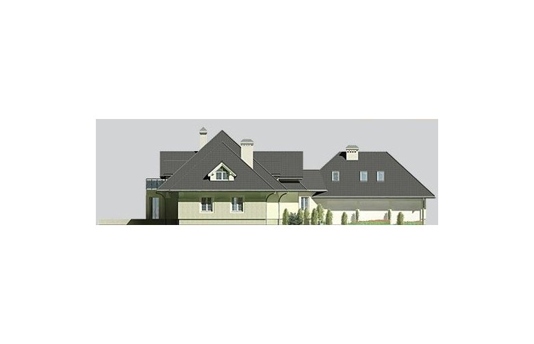 Projekt domu jednorodzinnego LK&491 - elewacja 4